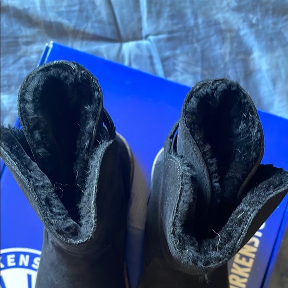 Birkenstock Uppsala Shearling Black Suede Boots - Picture 6 of 10